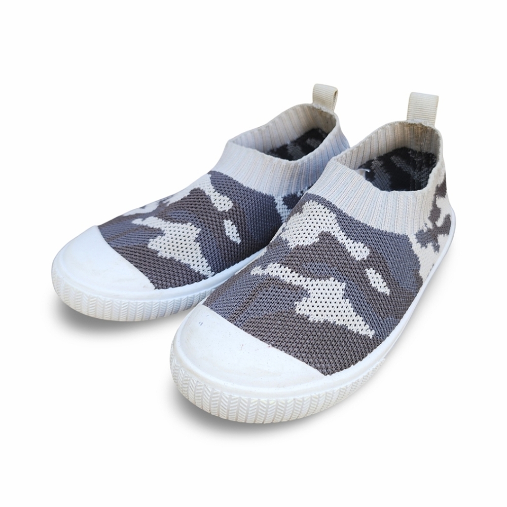 Thereabouts Kids Unisex Cleo Knitted Slip On Shoes Gray Camo Sz 10 Toddler Mesh